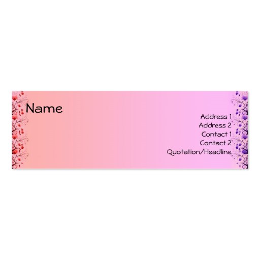 Guitar - Skinny Business Card Template (front side)