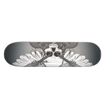 Guitar skull skateboard decks