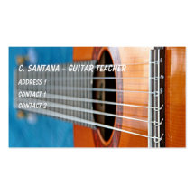 Guitar strings closeup business card template