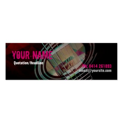 GUITAR Strings Pink Profile card Business Cards