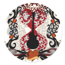 Guitar Tattoo stickers by Anotherfort Guitar Tattoo stickers