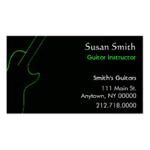 Guitar Teacher Business Card