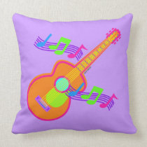 Guitar Throw Pillow pillows