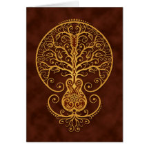 Guitar Tree, Golden Brown Card