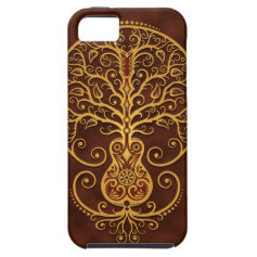 Guitar Tree, Golden Brown Case For The iPhone 5