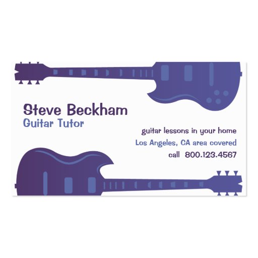 Guitar Tutor Business Card