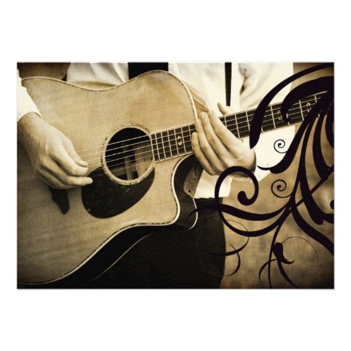 Guitar Wedding Invitation