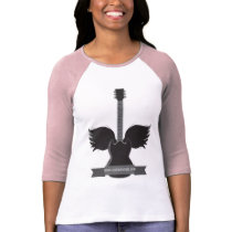 Guitar Wings Ladies Raglan t-shirts