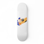 Guitar with Hand and Word "Music" graphic Skate Boards