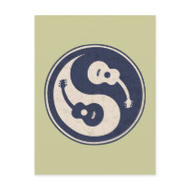Guitar Yang -blue Postcard