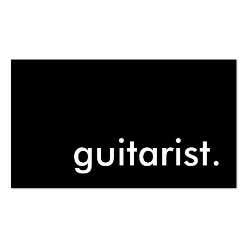 guitarist. business card (front side)