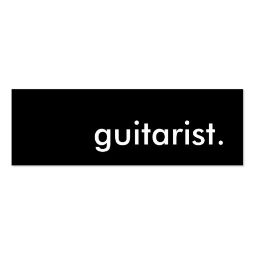 guitarist. business cards (front side)