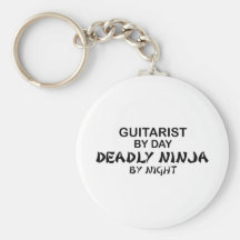 Guitarist Deadly Ninja by Night Key Chain