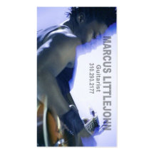 Guitarist Headshot for Musician Business Card Template