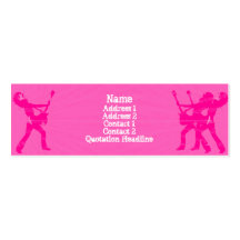Guitarist Pink  - Skinny Business Card