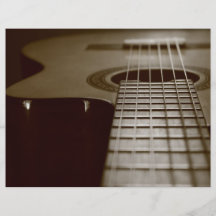 Guitarra acústica tarjetas publicitarias