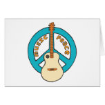 Guitarra de la paz de la música tarjetas