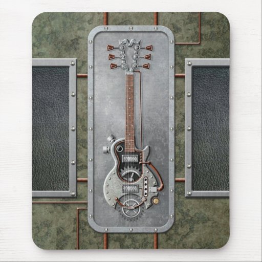 Guitarra de Steampunk Tapetes De Raton
