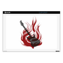 Guitarra llameante portátil 43,2cm skins