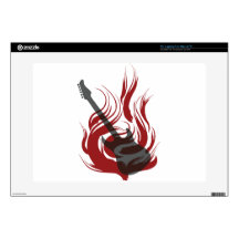 Guitarra llameante skins para portátiles