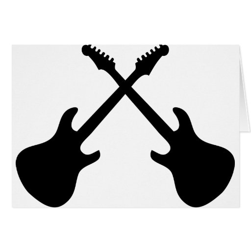 Guitarras de E cruzadas Tarjeta