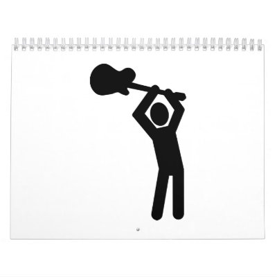 Guitarrista de la estrella del rock calendario de pared Guitarrista de la estrella del rock calendario de pared