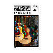 Guitars, Line and Curves Postage