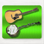 GUITARS-PLAYERS CUT UP-BANJOS -FOR FIREWOOD-TEMPLA MOUSE PAD