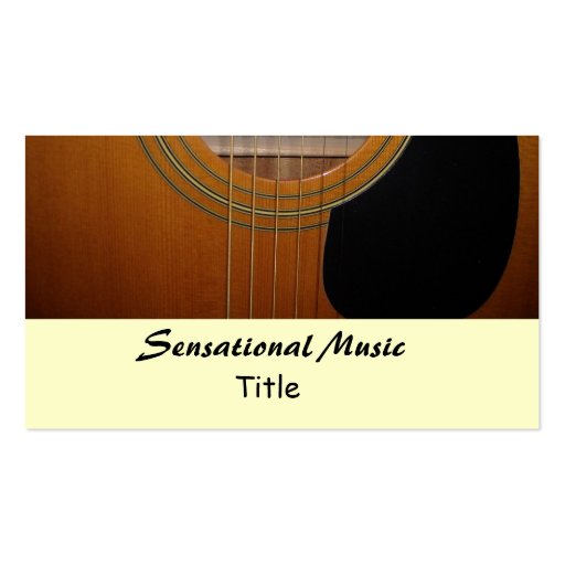 Guitars Sensational Music Business Card Templates (front side)