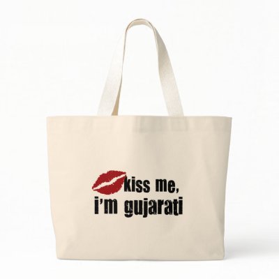 Gujrati Kiss Tote Bag by smallhandsdesigns
