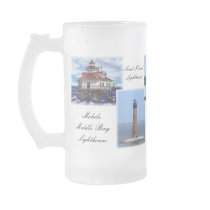 Gulf Coast lighthouses glass mugs