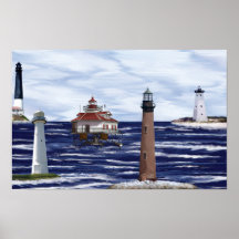 Gulf Coast lighthouses Posters