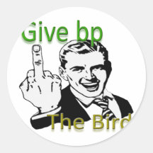 Gulf Oil Spill, bp Round Sticker