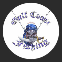 GulfCoast Fishing Pirate Sticker