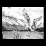 Gull and Mountains Poster posters