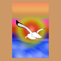 Gull At Sunset posters by Perlyyyy Gull At Sunset posters