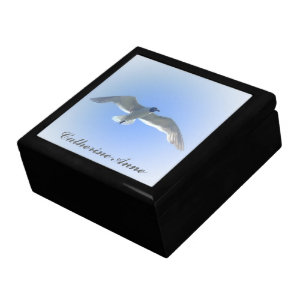 Gull in Flight Personalized Jewelry Box giftbox
