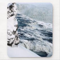 Gullfoss icebound at distance mousepads
