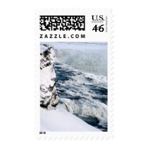 Gullfoss icebound at distance stamps