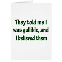 Gullible cards
