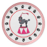 Gulliver's Angels Black Circus Poodle Dinner Plate