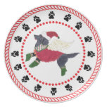 Gulliver's Angels Black Dancing Lab Dinner Plate plates