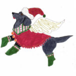 Gulliver's Angels Black Lab Christmas Ornament Photo Sculpture