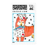 Gulliver's Angels Shiba Inu Postage Stamp