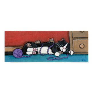 Gulliver's Nap - Whimsical Cat Print print