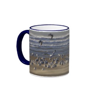Gulls on a Windy Beach Mug mug