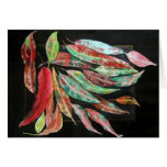 gum leaves greeting card