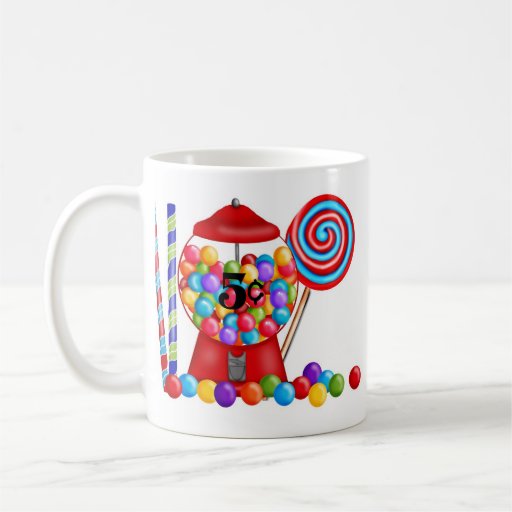 Gumball Machine Candy Lollipop Coffee Mugs