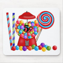 Gumball Machine Candy Lollipop Mouse Pad