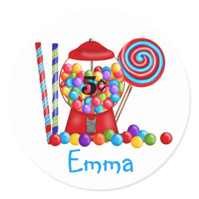 Gumball Machine Candy Lollipop Sticker